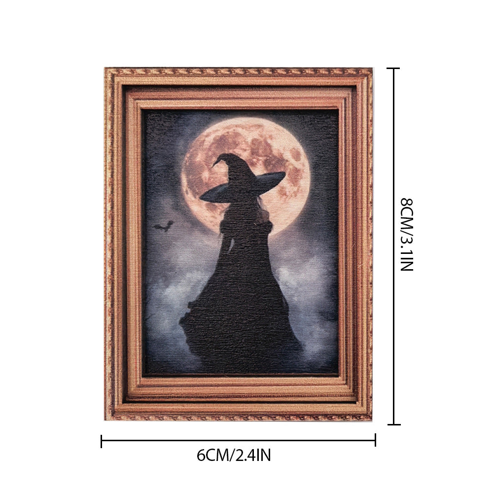 Wholesale vintage photo frame magnetic wooden poster fridge magnets